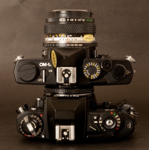 Olympus OM-1 and Nikon FG