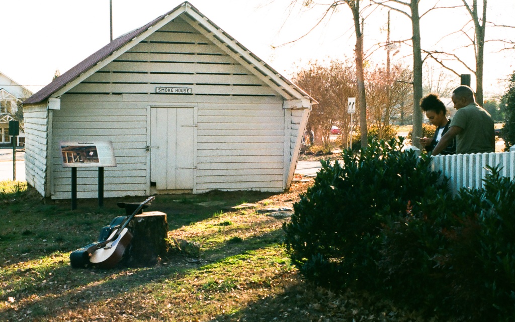 Singer and Videographer working on a clip - Mable House - Mableton, GA - (Fujica ST801, 43-75 Fujinon zoom)